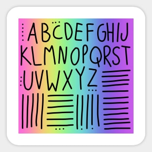 Rainbow ABCs Sticker